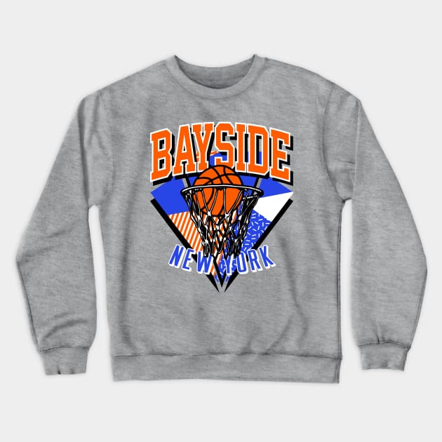 New York Basketball Bayside Throwback Crewneck Sweatshirt by funandgames